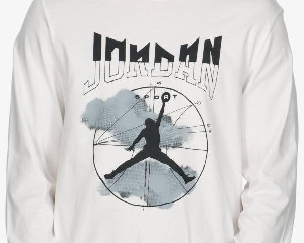 Блуза Jordan Sport White Black Long Sleeve Shirt (FD7004-100)