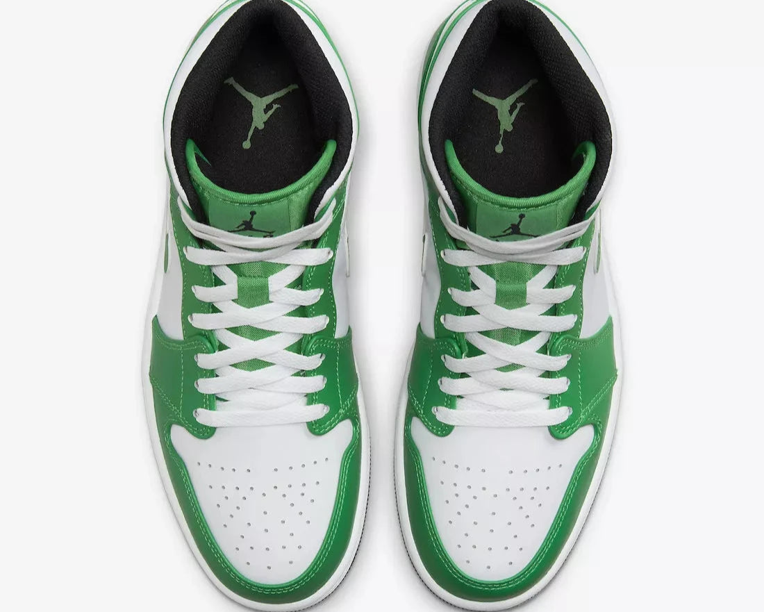 Маратонки Nike Air Jordan 1 Mid Lucky Green White DQ8426-301