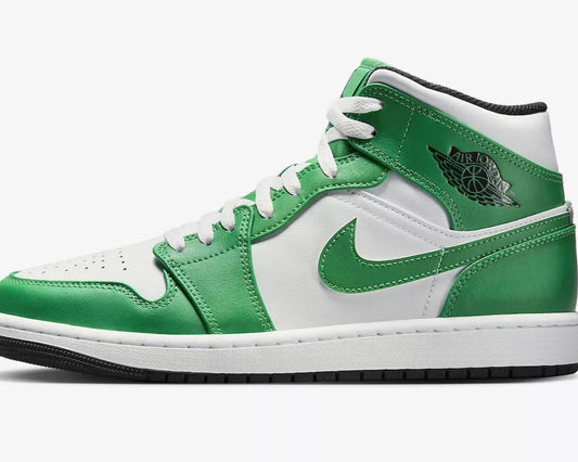 Маратонки Nike Air Jordan 1 Mid Lucky Green White DQ8426-301