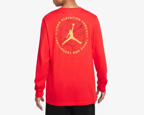 Горнище NIKE Air Jordan Mens Mind Over Matter Logo Long Sleeve Tshirt Red (dc9785-673)