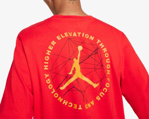 Горнище NIKE Air Jordan Mens Mind Over Matter Logo Long Sleeve Tshirt Red (dc9785-673)